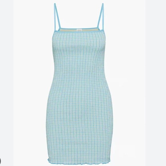 Aritzia Dresses & Skirts - Aritzia Wilfred Jazz Mini Dress Blue Size Medium